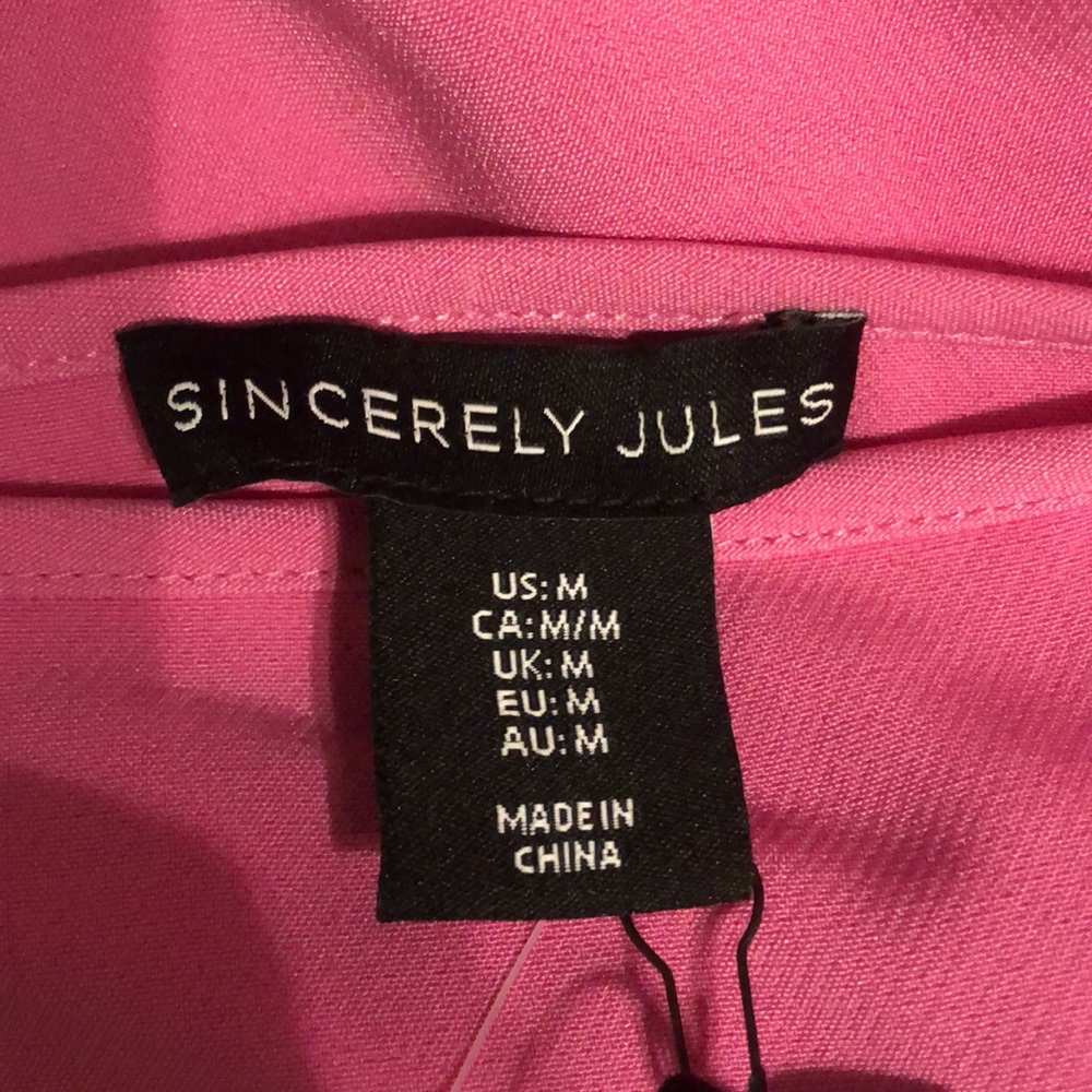 Pink wide leg pant and cropped tank set Size Med - Picture 5 of 9